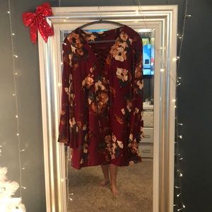 Floral long sleeve dress